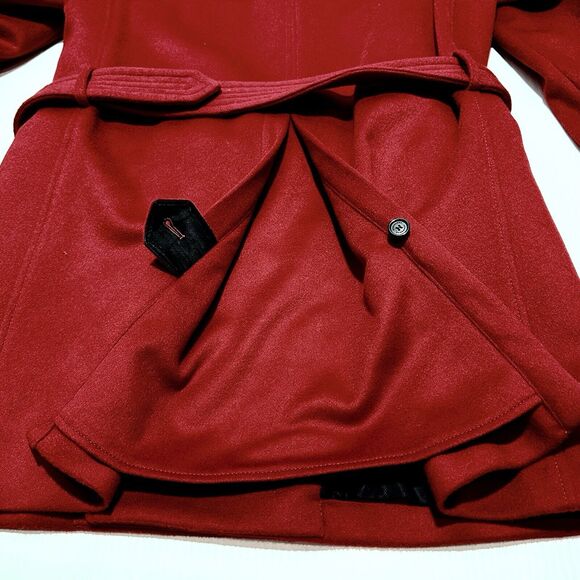 NWT Burberry The Kensington Men US 42 Mid Length Wool Cashmere Red Coat $3,890 - Picture 7 of 10
